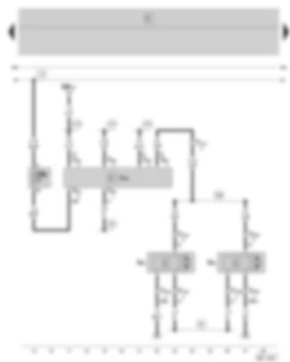 Wiring Diagram  SKODA FABIA 2004 - Headlight range control unit - headlight range control - fuse holder