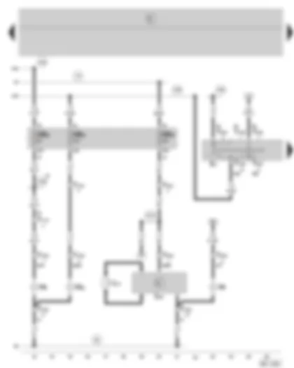 Wiring Diagram  SKODA FABIA 2005 - Right gas discharge lamp - headlight dipper/flasher switch - fuse holder