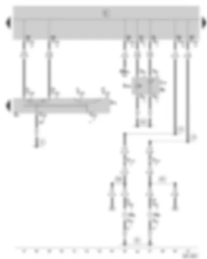 Wiring Diagram  SKODA FABIA 2004 - Turn signal switch - parking light switch - hazard warning light button - side turn signal