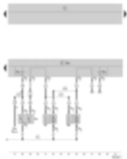 Wiring Diagram  SKODA FABIA 2004 - Radiator fan control unit - radiator fan thermal switch - radiator fan - right radiator fan - (only for vehicles with two radiator fans)