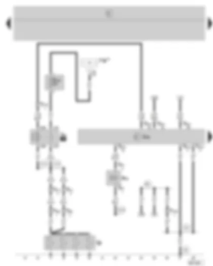 Wiring Diagram  SKODA FABIA 2004 - Diesel direct injection system control unit - glow plug relay - glow plugs - exhaust gas recirculation valve - additional fuse holder