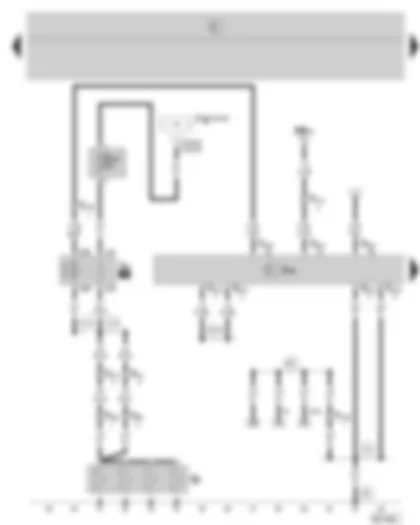 Wiring Diagram  SKODA FABIA 2005 - Diesel direct injection system control unit - glow plug relay - glow plugs - additional fuse holder