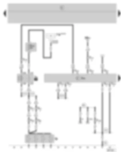 Wiring Diagram  SKODA FABIA 2005 - Diesel direct injection system control unit - glow plug relay - glow plugs - additional fuse holder