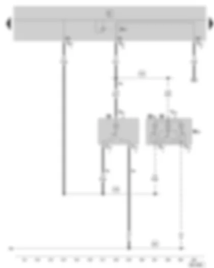 Wiring Diagram  SKODA FABIA 2005 - Front interior light (not valid for vehicles with central locking)