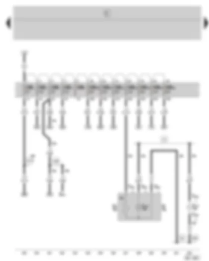 Wiring Diagram  SKODA FABIA 2006 - Socket - cigarette lighter - ashtray light - fuse holder