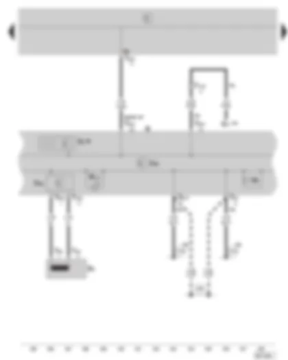 Wiring Diagram  SKODA FABIA 2008 - Immobilizer - dash panel insert - control unit in dash panel insert - warning lamps - buzzer/gong