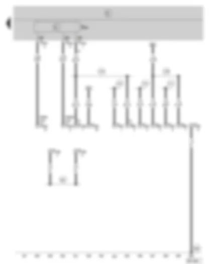 Wiring Diagram  SKODA FABIA 2008 - Connector for radio or navigation system control unit - connector for diagnostic connection - data bus diagnostic interface