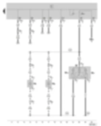 Wiring Diagram  SKODA FABIA 2005 - Front interior light - door warning light - left - door warning light - right