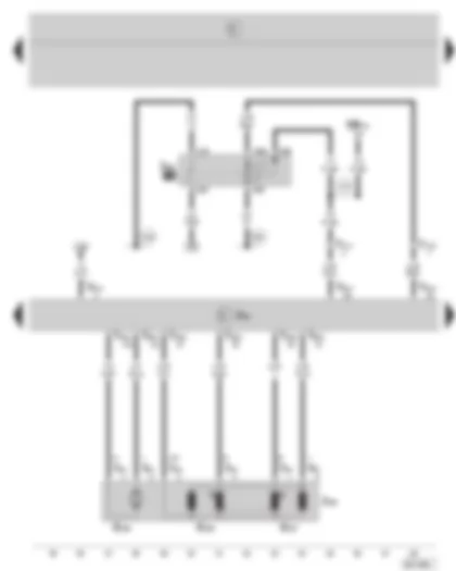 Wiring Diagram  SKODA FABIA 2005 - Simos control unit - throttle valve control unit - current supply relay for Simos