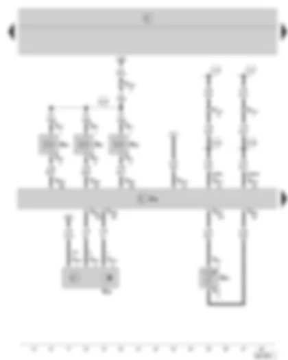 Wiring Diagram  SKODA FABIA 2006 - Simos control unit - injection valves - engine speed sender - coolant temperature sender