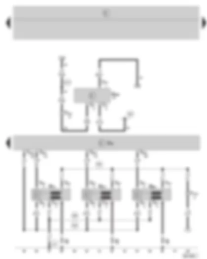 Wiring Diagram  SKODA FABIA 2006 - Simos control unit - oil level/oil temperature sender - ignition system