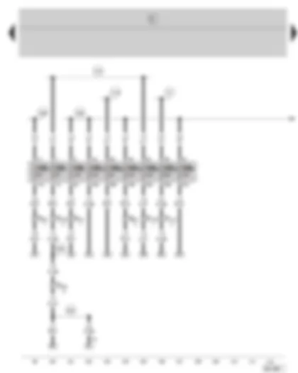 Wiring Diagram  SKODA FABIA 2008 - Fuse holder