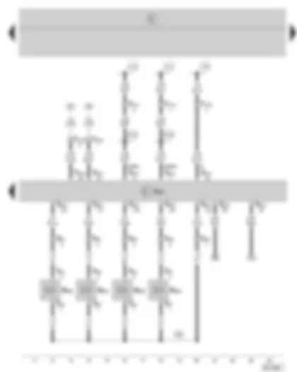 Wiring Diagram  SKODA FABIA 2006 - Diesel direct injection system control unit - unit injector valves