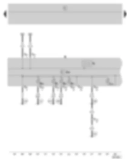 Wiring Diagram  SKODA FABIA 2008 - Dash panel insert - control unit in dash panel insert - warning lamps - digital clock