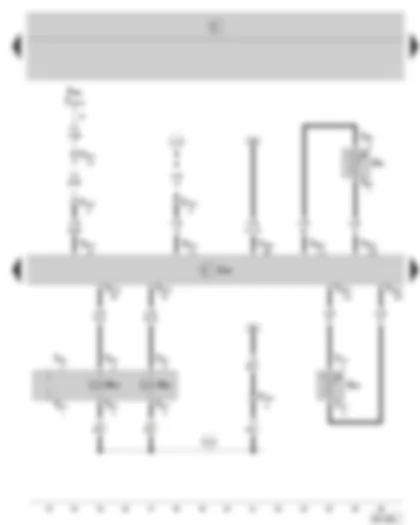 Wiring Diagram  SKODA FABIA 2007 - Diesel direct injection system control unit - coolant temperature sender - fuel temperature sender - exhaust gas recirculation valve - charge pressure control solenoid valve