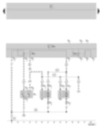 Wiring Diagram  SKODA FABIA 2006 - Radiator fan control unit - radiator fan thermal switch - radiator fan