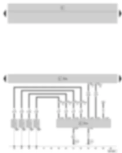 Wiring Diagram  SKODA FABIA 2006 - Diesel direct injection system control unit - automatic glow period control unit - glow plugs