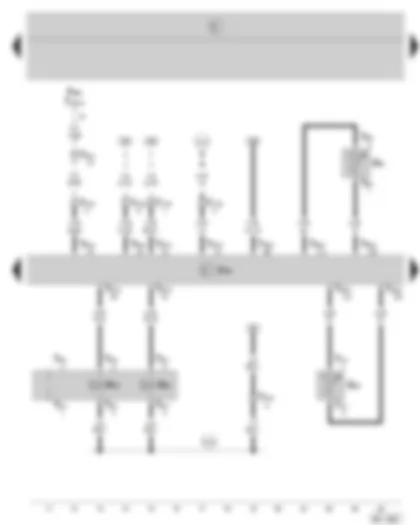 Wiring Diagram  SKODA FABIA 2007 - Diesel direct injection system control unit - coolant temperature sender - fuel temperature sender - exhaust gas recirculation valve - charge pressure control solenoid valve