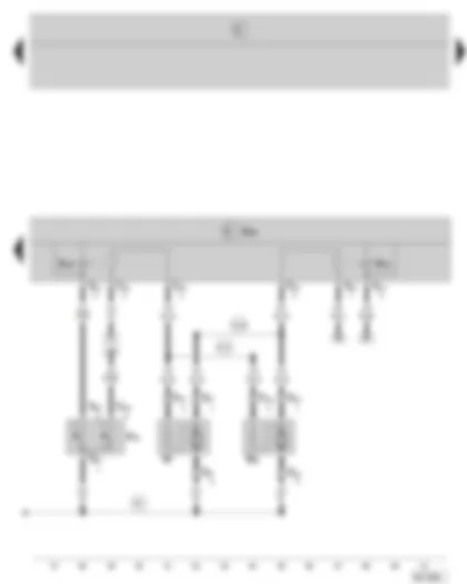 Wiring Diagram  SKODA FABIA 2006 - Radiator fan control unit - radiator fan thermal switch - radiator fan - right radiator fan - (only for vehicles with two radiator fans)