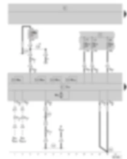 Wiring Diagram  SKODA FABIA 2008 - ABS control unit/ ABS with TCS - fuse holder on the battery - fuse holder