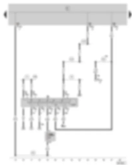 Wiring Diagram  SKODA FABIA 2008 - Ignition/starter switch - fuse holder