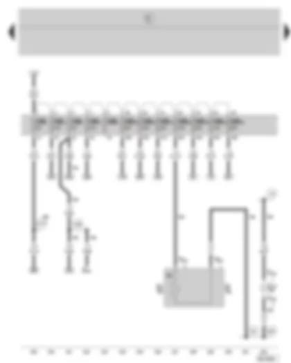 Wiring Diagram  SKODA FABIA 2008 - Socket - cigarette lighter - ashtray light - fuse holder