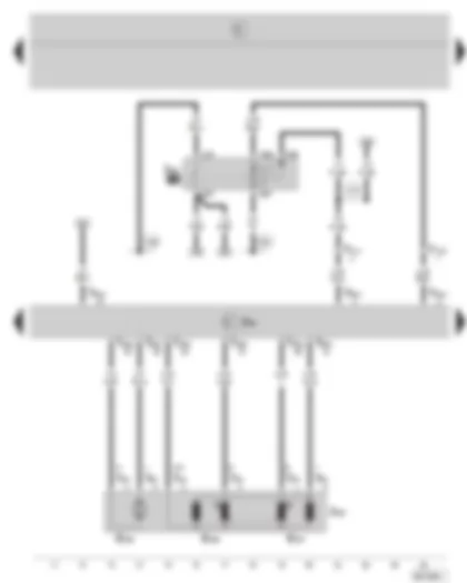 Wiring Diagram  SKODA FABIA 2008 - Simos control unit - throttle valve control unit - current supply relay for Simos