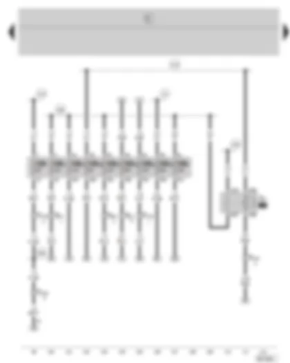 Wiring Diagram  SKODA FABIA 2008 - Fuel pump relay - fuse holder