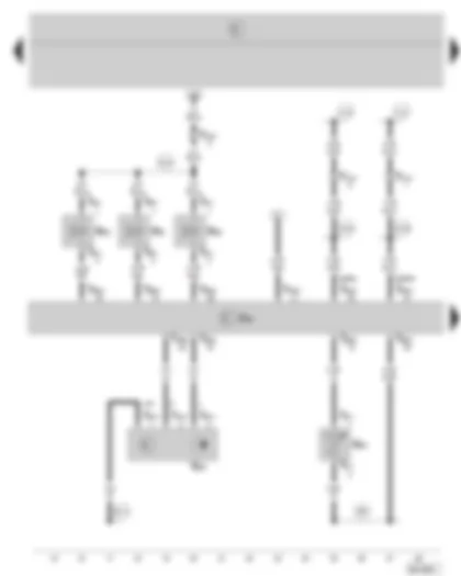 Wiring Diagram  SKODA FABIA 2007 - Unidad de control para Simos - inyectores - transmisor de número de revoluciones del motor - transmisor de la temperatura del líquido refrigerante