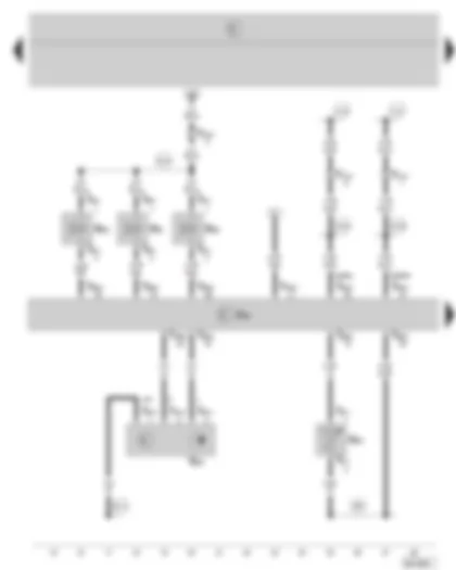 Wiring Diagram  SKODA FABIA 2008 - Unidad de control para Simos - inyectores - transmisor de número de revoluciones del motor - transmisor de la temperatura del líquido refrigerante