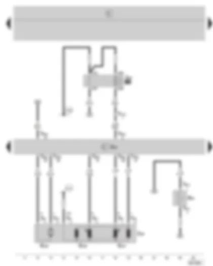 Wiring Diagram  SKODA FABIA 2008 - Engine control unit - Throttle valve control unit - Electric drive main relay