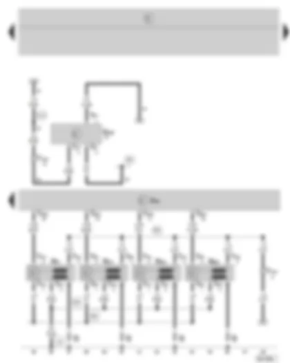 Wiring Diagram  SKODA FABIA 2008 - Engine control unit - oil level/oil temperature sender - ignition system