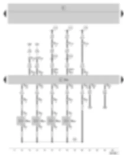 Wiring Diagram  SKODA FABIA 2007 - Diesel direct injection system control unit - unit injector valves