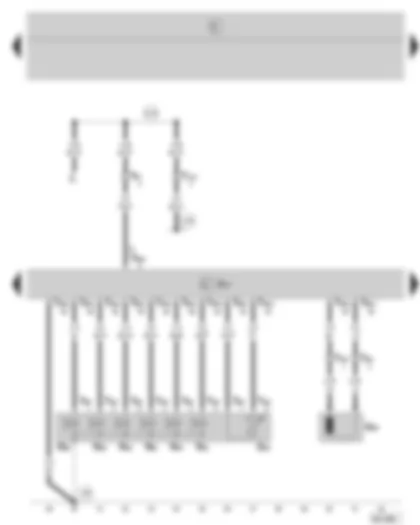 Wiring Diagram  SKODA FABIA 2005 - Control unit for automatic gearbox - vehicle speed sender - gearbox oil temperature sender - solenoid valves