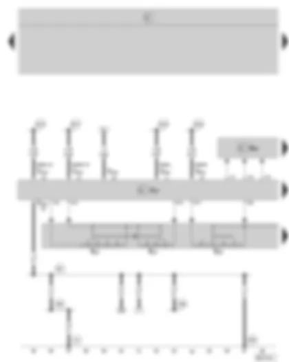Wiring Diagram  SKODA OCTAVIA II 2004 - Steering column electronics control unit - intermittent wiper switch - rear wiper switch - intermittent wiper control - steering angle sender