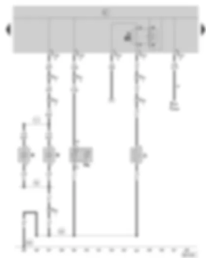 Wiring Diagram  SKODA OCTAVIA II 2004 - high level brake light - number plate light - heated rear window relay - heated rear window