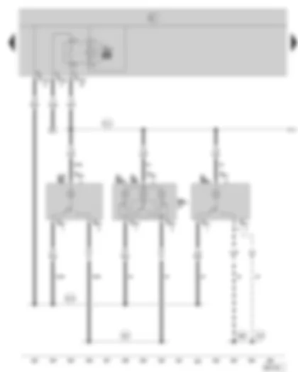 Wiring Diagram  SKODA OCTAVIA II 2004 - Front interior light - rear reading light - terminal 30 voltage supply relay