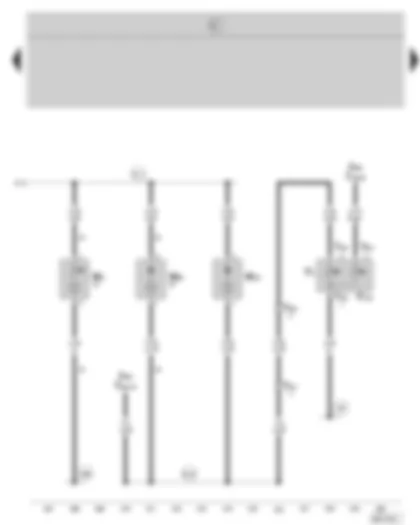 Wiring Diagram  SKODA OCTAVIA II 2004 - Glove box light - luggage compartment light - luggage compartment light switch - central locking switch