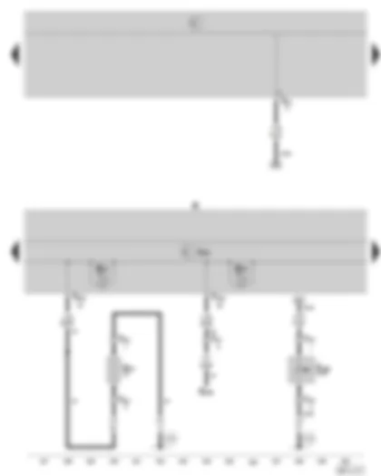 Wiring Diagram  SKODA OCTAVIA II 2004 - Dash panel insert - warning lamps - bonnet contact switch - brake pad wear sender