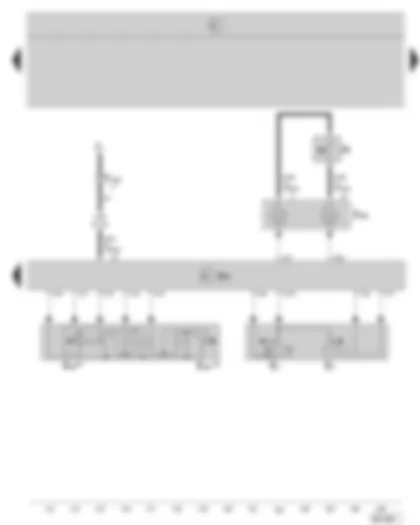 Wiring Diagram  SKODA OCTAVIA II 2004 - Steering column electronics control unit - turn signal switch - headlight dipper/flasher switch - GRA switch - horn activation - coil