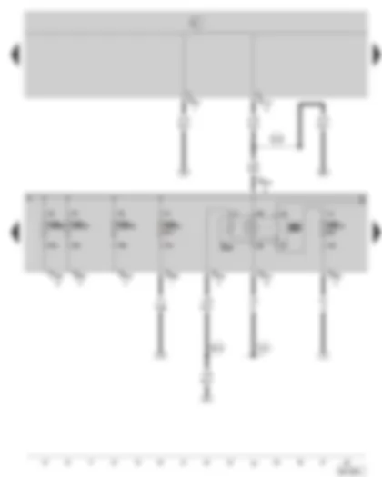 Wiring Diagram  SKODA OCTAVIA II 2004 - Terminal 50 voltage supply relay - E box