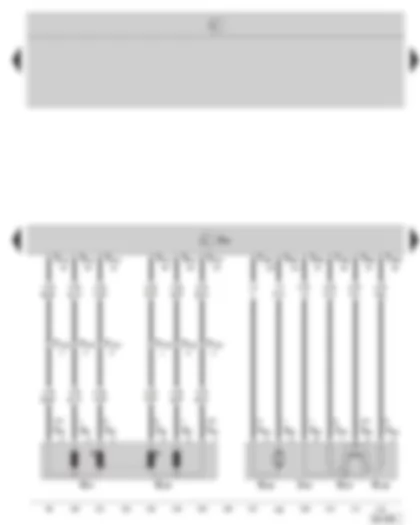 Wiring Diagram  SKODA OCTAVIA II 2005 - Simos control unit - accelerator pedal position sender - throttle valve control unit