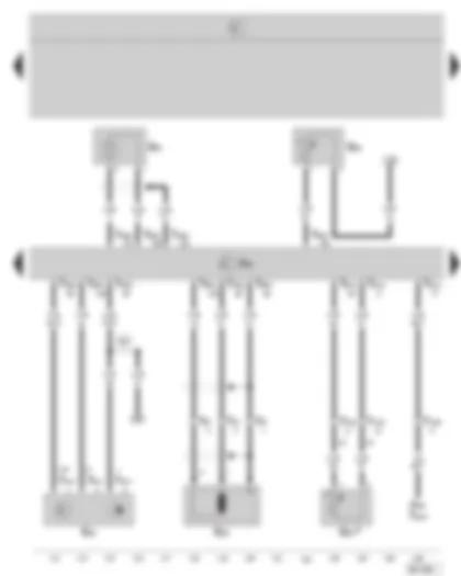Wiring Diagram  SKODA OCTAVIA II 2004 - Simos control unit - engine speed sender - camshaft position sender - knock sensor l - coolant temperature gauge - coolant temperature sender at radiator outlet