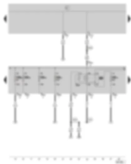 Wiring Diagram  SKODA OCTAVIA II 2005 - Terminal 50 voltage supply relay - E box