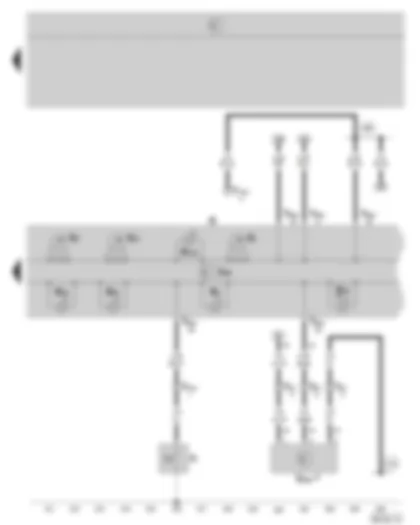 Wiring Diagram  SKODA OCTAVIA II 2004 - Dash panel insert - warning lamps - fuel gauge - rev. counter - speedometer - oil pressure switch - oil level/oil temperature sender