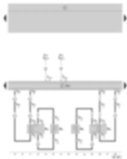Wiring Diagram  SKODA OCTAVIA II 2004 - Radio navigation system control unit - front loudspeaker