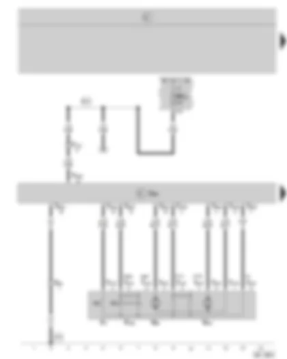 Wiring Diagram  SKODA OCTAVIA II 2005 - Door control unit - driver side - central locking lock unit - driver side - fuse holder