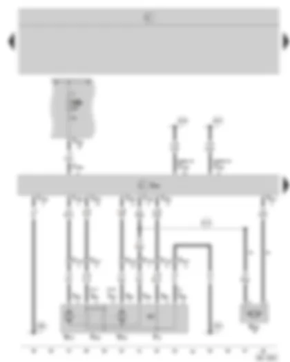 Wiring Diagram  SKODA OCTAVIA II 2005 - Convenience electric central control unit - central locking lock unit - rear left - tank filler flap locking motor - E box