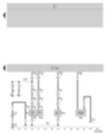 Wiring Diagram  SKODA OCTAVIA II 2004 - Convenience electric central control unit - rear lid handle release button - central locking motor-rear lid - luggage compartment light switch - central locking switch