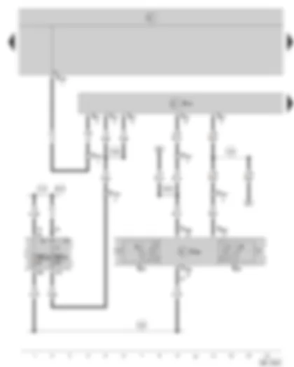 Wiring Diagram  SKODA OCTAVIA II 2004 - Heated front seat control unit - climatronic control unit - heated seat regulator - fuse holder - (only for vehicles with Climatronic)